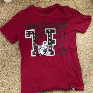 Red True Religion T-shirt size kids M (10-12)